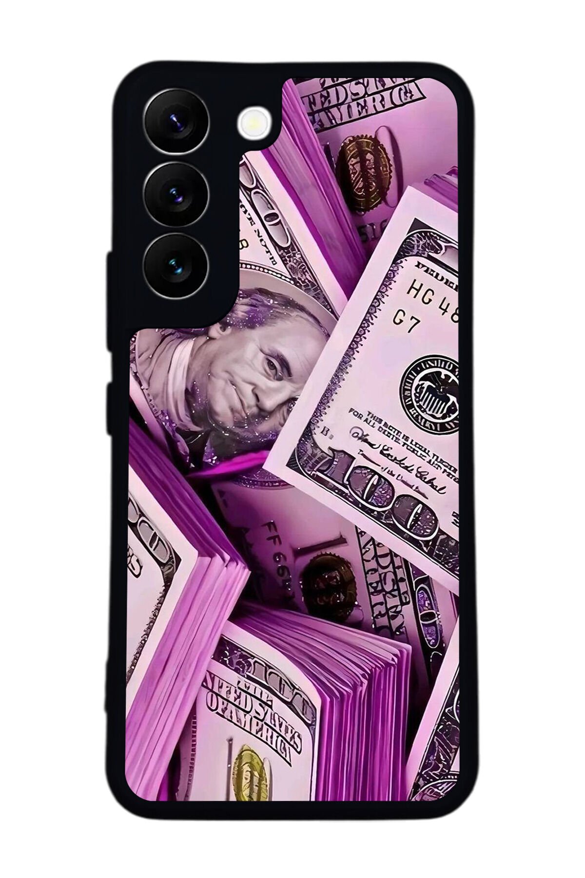 Samsung Galaxy S22 Uyumlu Money Para Tasarımlı Glossy Premium Kılıf