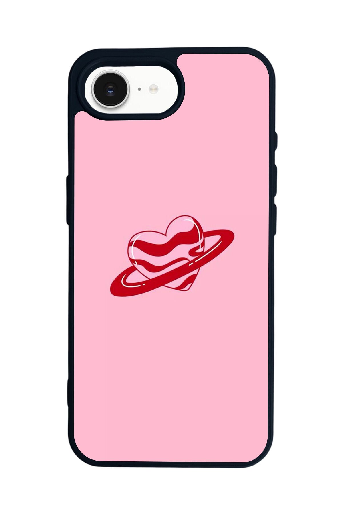 iPhone 16E Uyumlu Kalp Love Tasarımlı Glossy Premium Kılıf