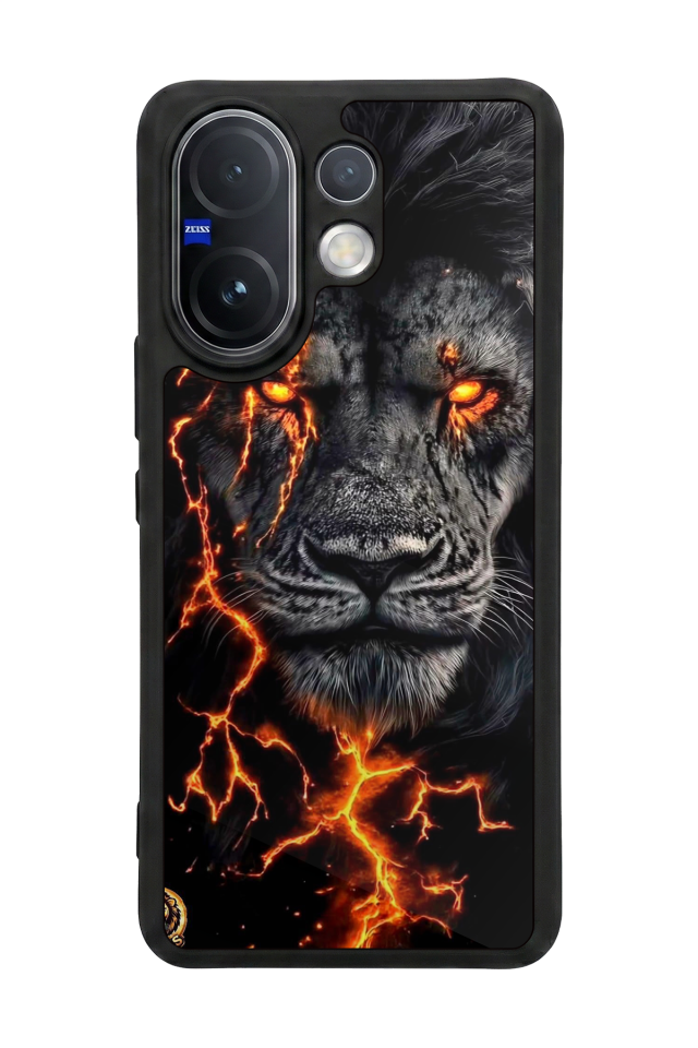 Vivo V60 Uyumlu Aslan Tasarımlı Glossy Premium Kılıf