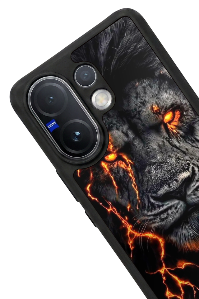 Vivo V60 Uyumlu Aslan Tasarımlı Glossy Premium Kılıf