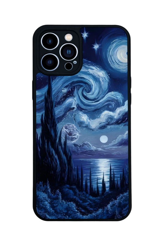 iPhone 13 Pro Max Uyumlu Ay Tasarımlı Glossy Premium Kılıf