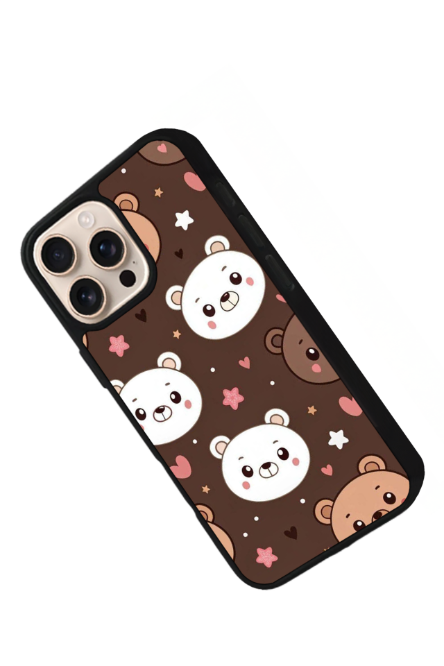 iPhone 14 Pro Max Uyumlu Ayı Tasarımlı Glossy Premium Kılıf