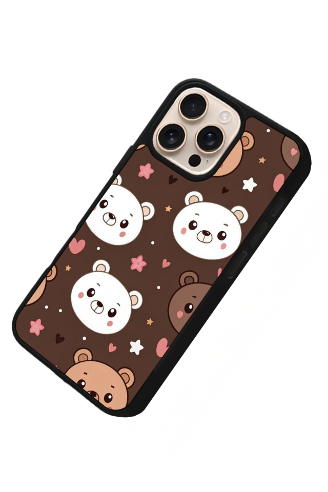 iPhone 14 Pro Max Uyumlu Ayı Tasarımlı Glossy Premium Kılıf