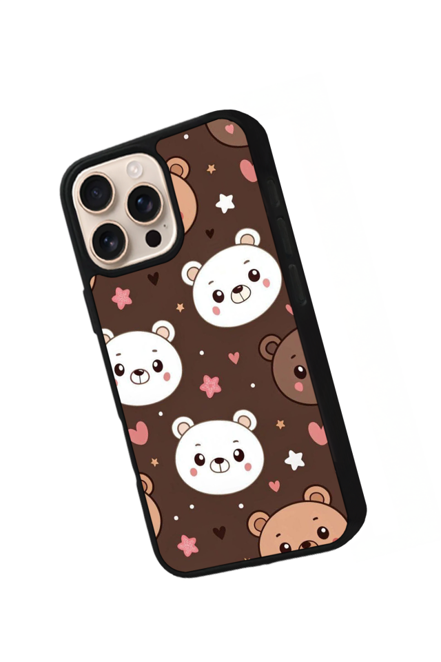 iPhone 14 Pro Max Uyumlu Ayı Tasarımlı Glossy Premium Kılıf