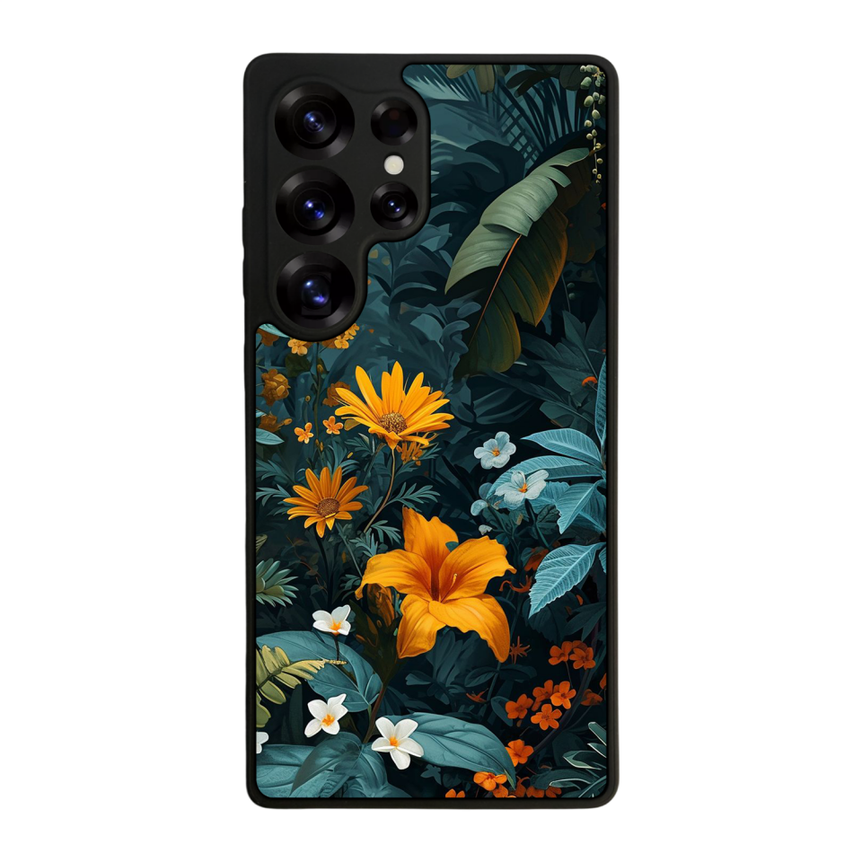 Samsung Galaxy S25 Ultra Uyumlu Botanik Tasarımlı Glossy Premium Kılıf