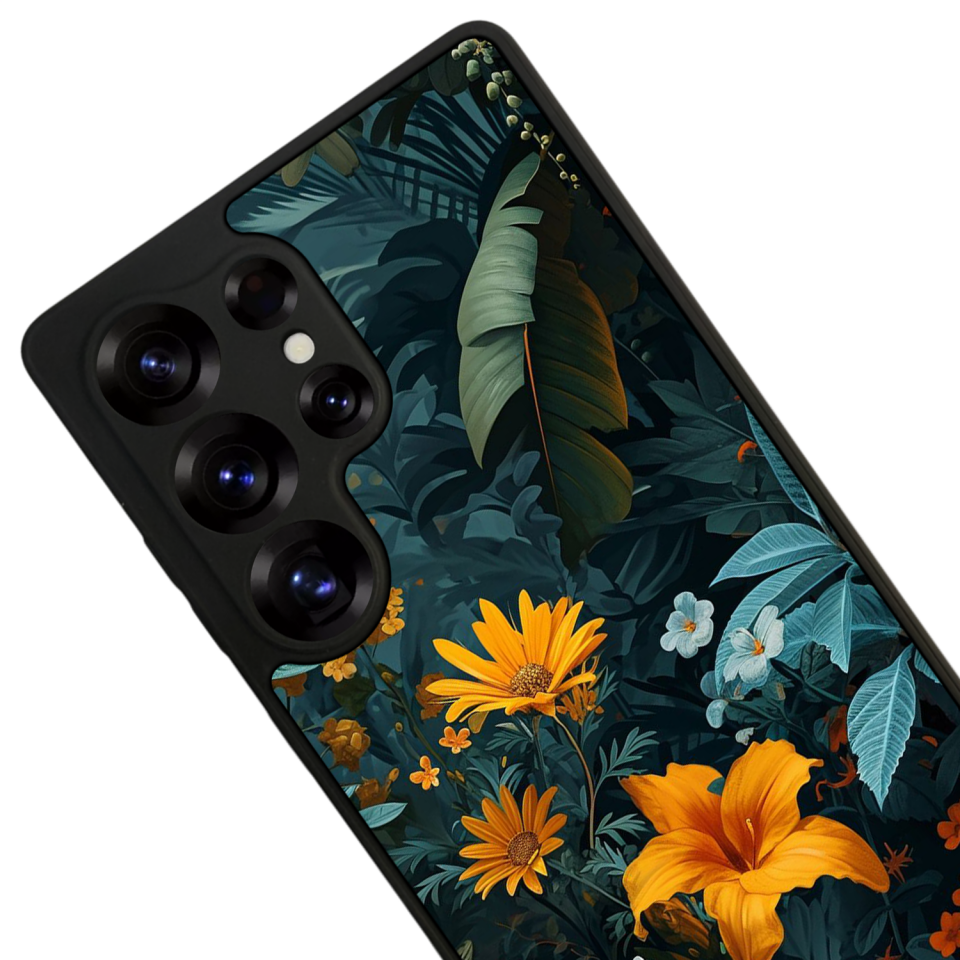Samsung Galaxy S25 Ultra Uyumlu Botanik Tasarımlı Glossy Premium Kılıf