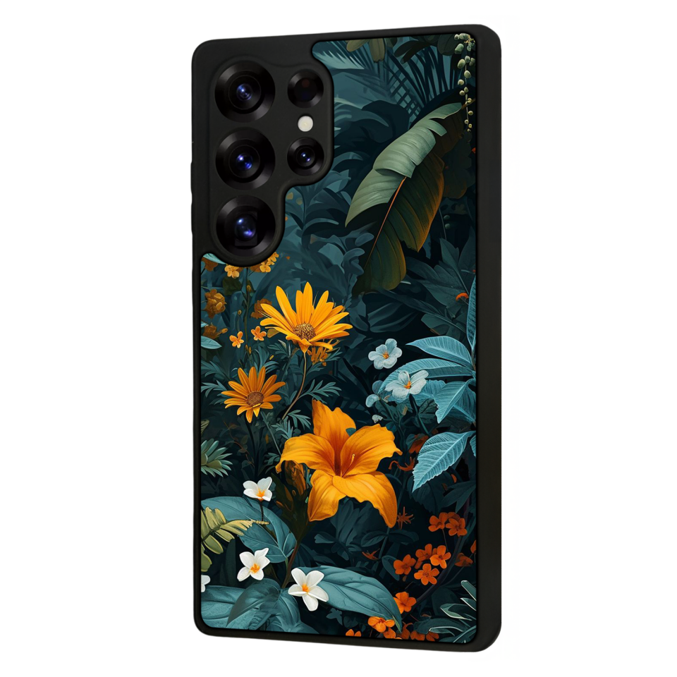 Samsung Galaxy S25 Ultra Uyumlu Botanik Tasarımlı Glossy Premium Kılıf