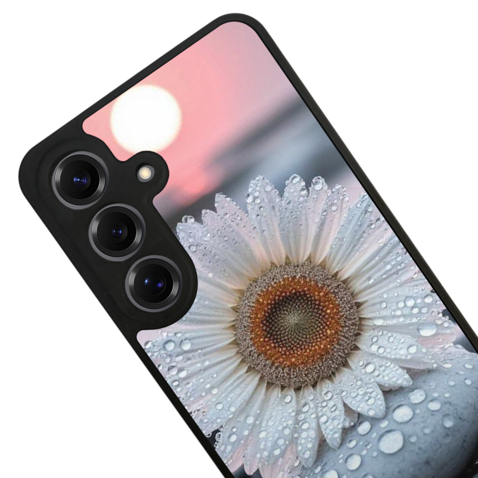 Samsung Galaxy S25 Uyumlu Cicek Tasarımlı Glossy Premium Kılıf