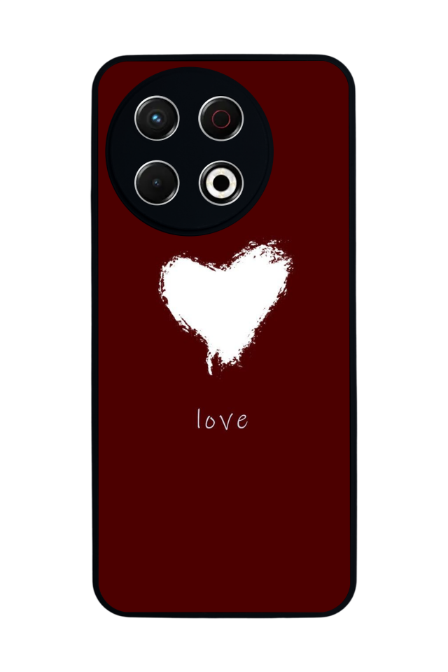 Tecno Spark 30 Pro Uyumlu Kalp Love Tasarımlı Glossy Premium Kılıf