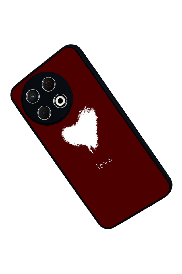 Tecno Spark 30 Pro Uyumlu Kalp Love Tasarımlı Glossy Premium Kılıf