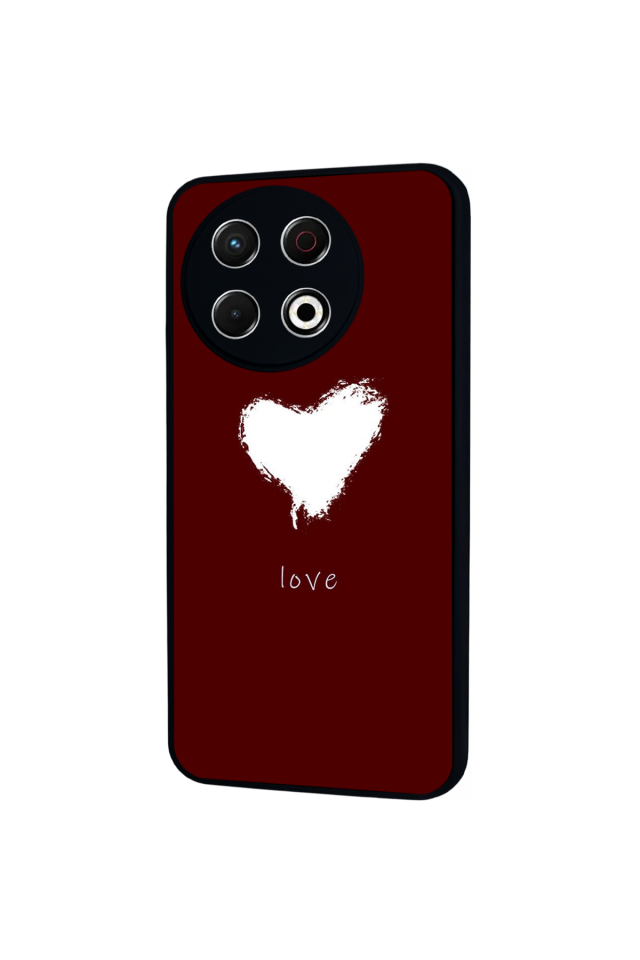 Tecno Spark 30 Pro Uyumlu Kalp Love Tasarımlı Glossy Premium Kılıf