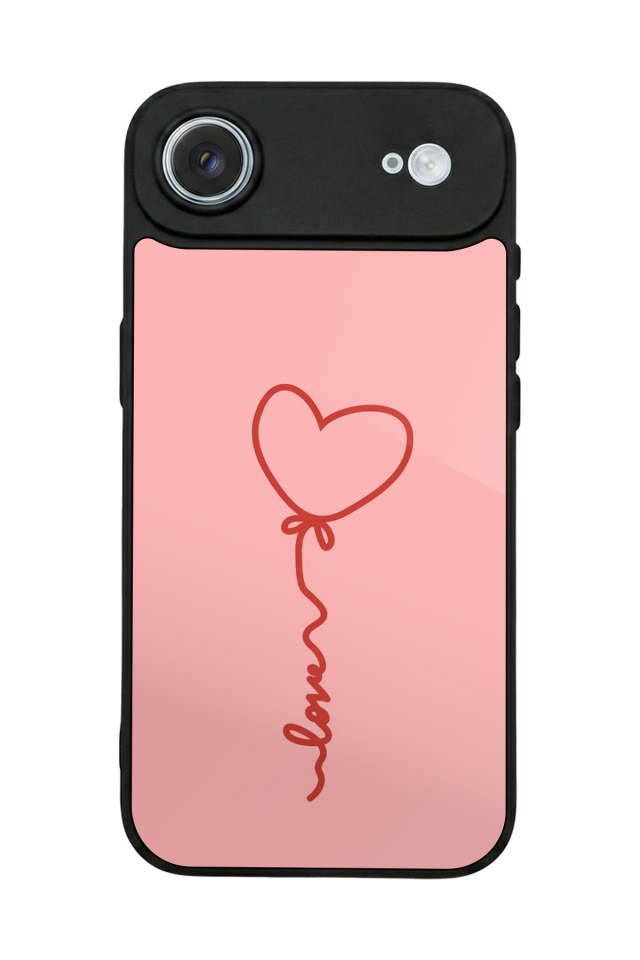 iPhone 17 Air Uyumlu Kalp Love Tasarımlı Glossy Premium Kılıf