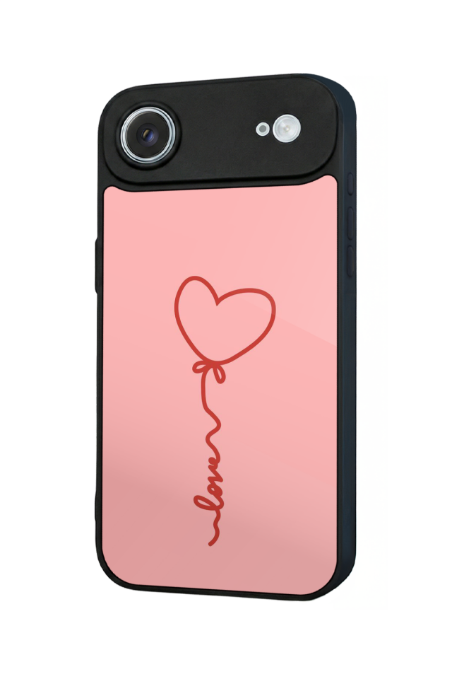 iPhone 17 Air Uyumlu Kalp Love Tasarımlı Glossy Premium Kılıf