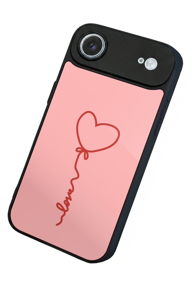 iPhone 17 Air Uyumlu Kalp Love Tasarımlı Glossy Premium Kılıf