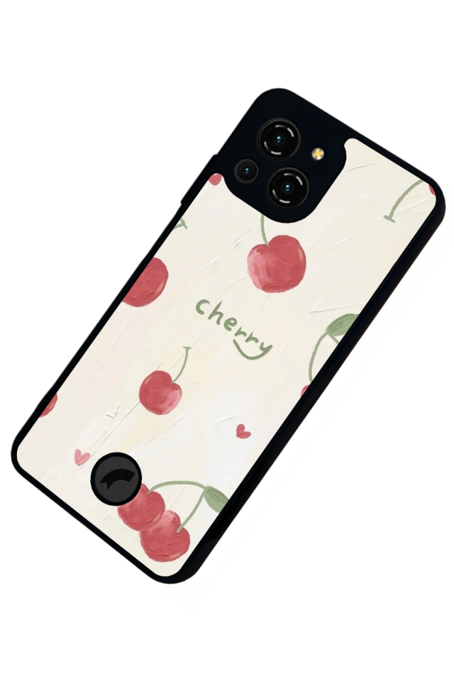 Reeder S23 Pro Max Uyumlu Kiraz Tasarımlı Glossy Premium Kılıf