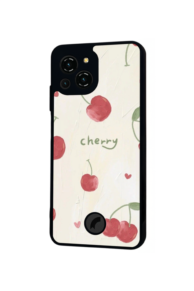 Reeder S23 Pro Max Uyumlu Kiraz Tasarımlı Glossy Premium Kılıf