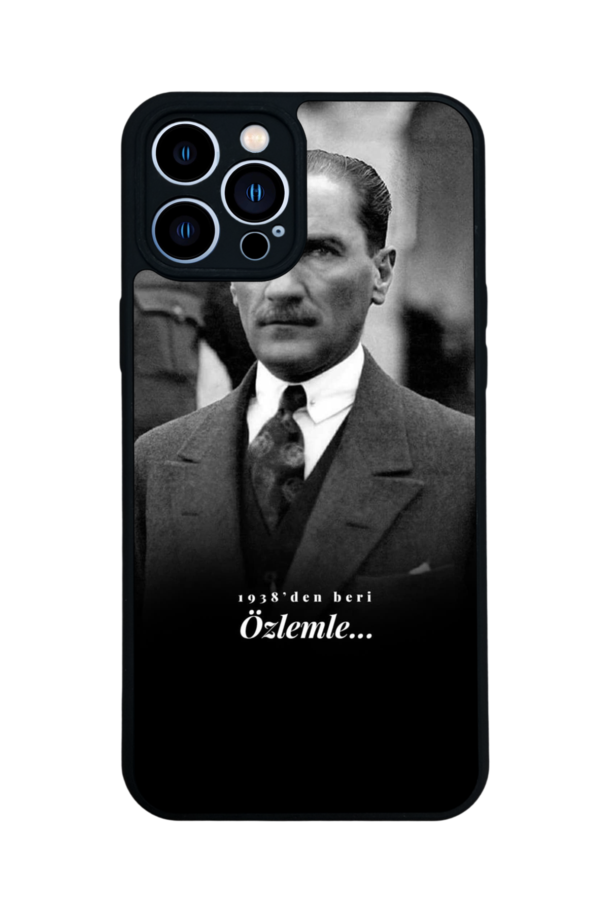 iPhone 12 Pro Max Uyumlu Mustafa Kemal Ataturk Tasarımlı Glossy Premium Kılıf