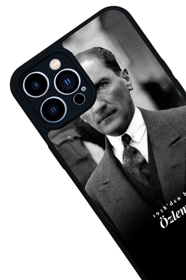 iPhone 12 Pro Max Uyumlu Mustafa Kemal Ataturk Tasarımlı Glossy Premium Kılıf