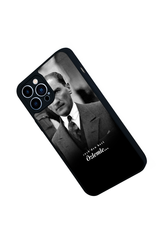 iPhone 12 Pro Max Uyumlu Mustafa Kemal Ataturk Tasarımlı Glossy Premium Kılıf