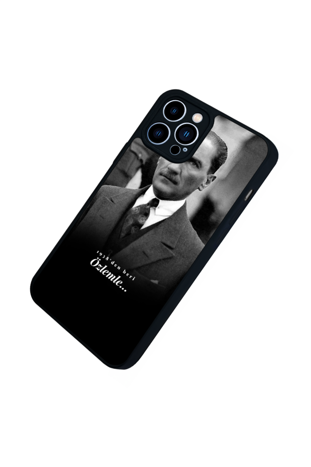 iPhone 12 Pro Max Uyumlu Mustafa Kemal Ataturk Tasarımlı Glossy Premium Kılıf