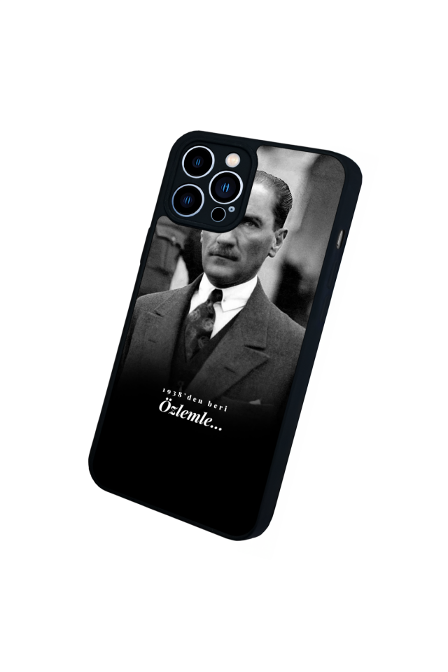iPhone 12 Pro Max Uyumlu Mustafa Kemal Ataturk Tasarımlı Glossy Premium Kılıf