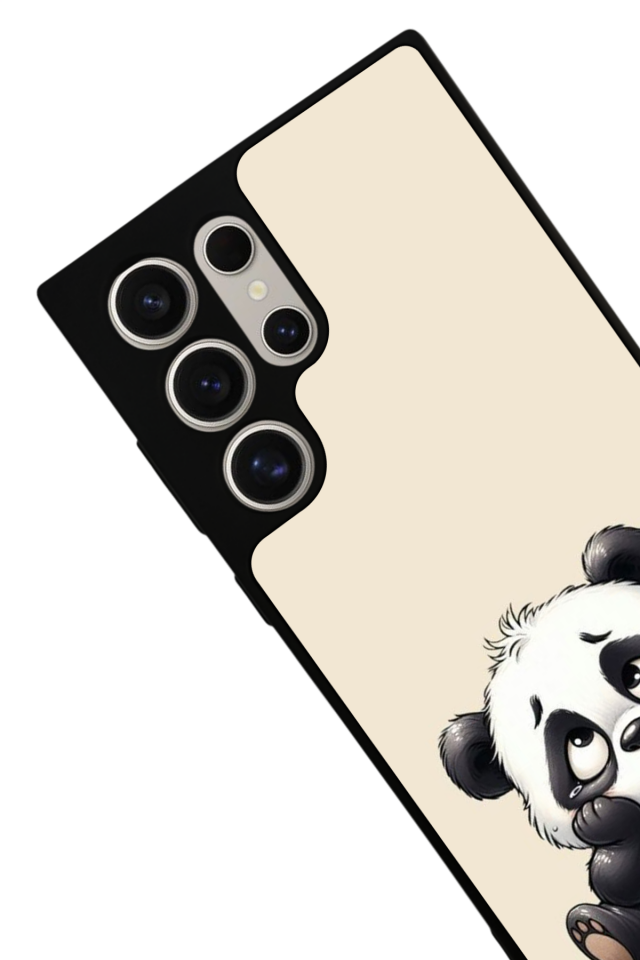 Samsung Galaxy S24 Ultra Uyumlu Panda Tasarımlı Glossy Premium Kılıf