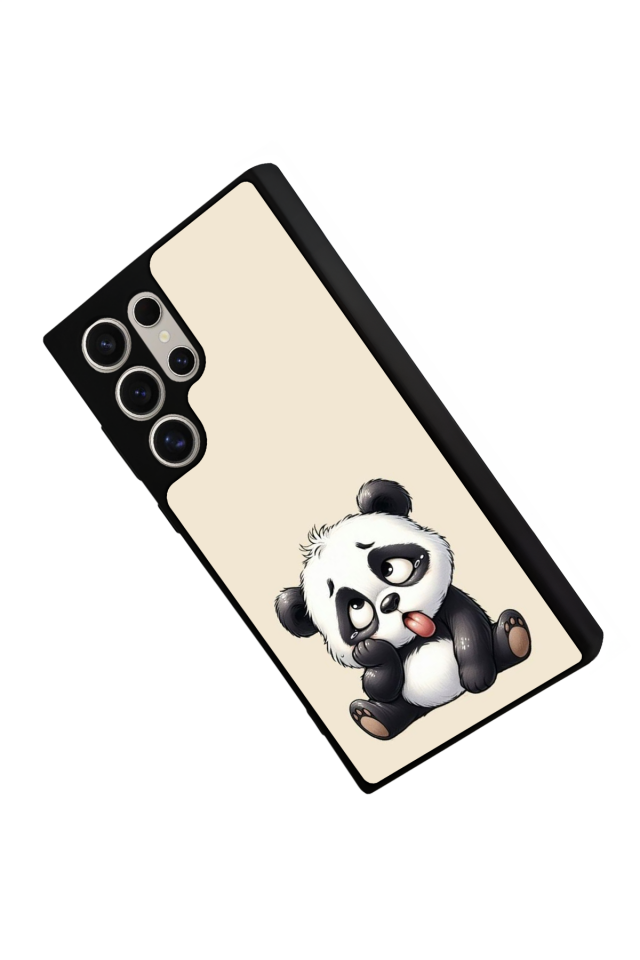 Samsung Galaxy S24 Ultra Uyumlu Panda Tasarımlı Glossy Premium Kılıf