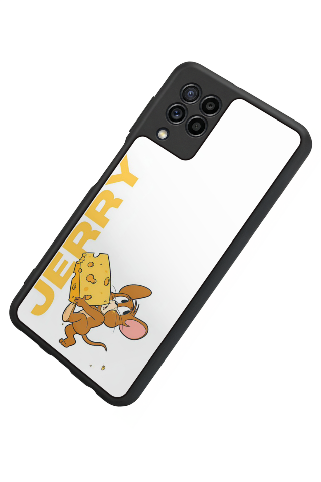 Samsung Galaxy M22 Uyumlu Tom And Jerry Tasarımlı Glossy Premium Kılıf