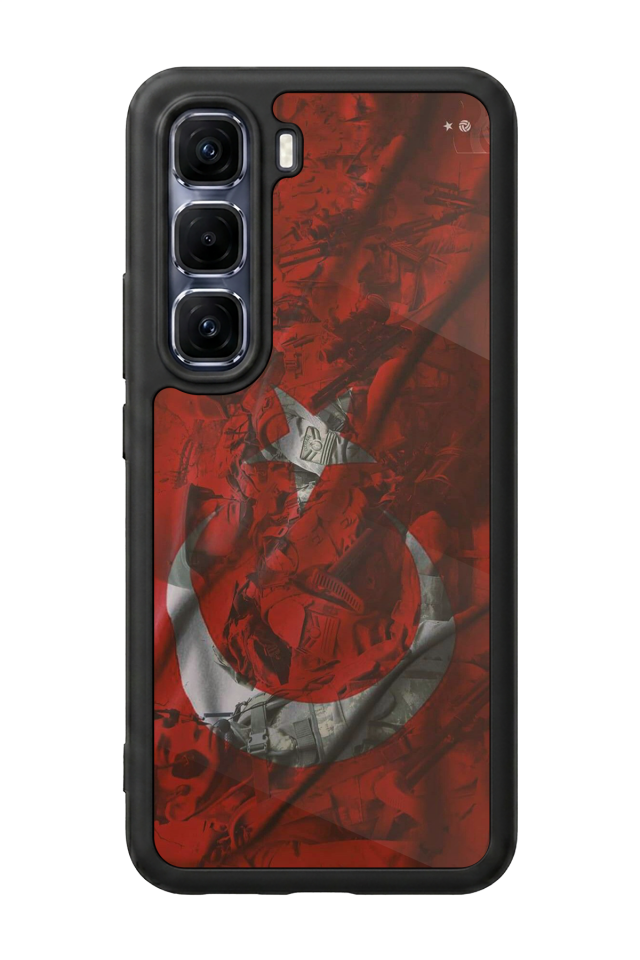 Infinix Hot 60 Pro Plus Uyumlu Türk Bayragi Tasarımlı Glossy Premium Kılıf