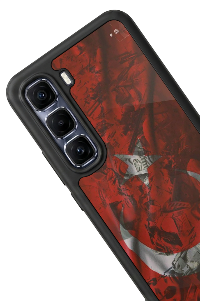 Infinix Hot 60 Pro Plus Uyumlu Türk Bayragi Tasarımlı Glossy Premium Kılıf