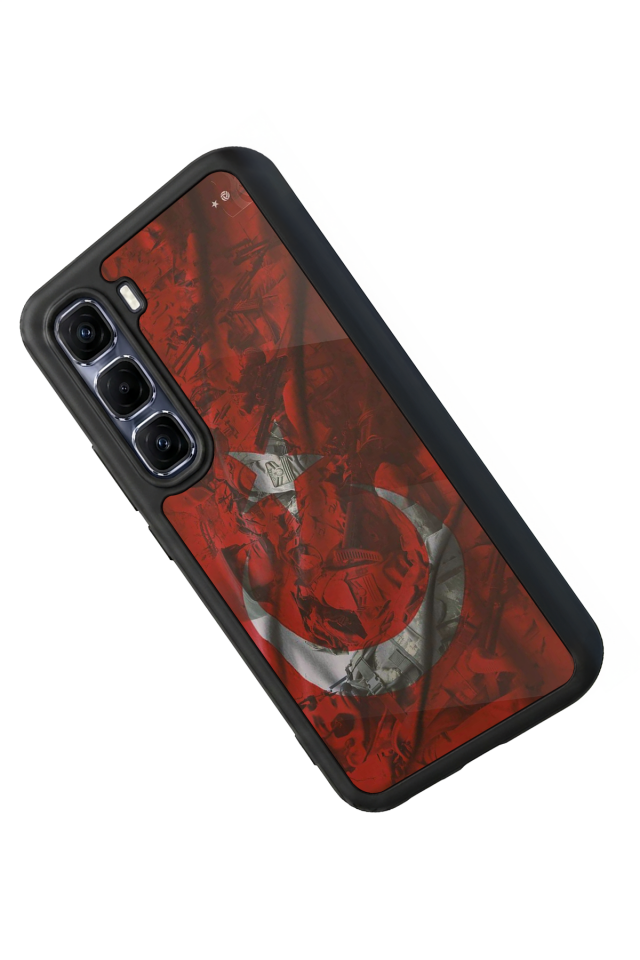 Infinix Hot 60 Pro Plus Uyumlu Türk Bayragi Tasarımlı Glossy Premium Kılıf