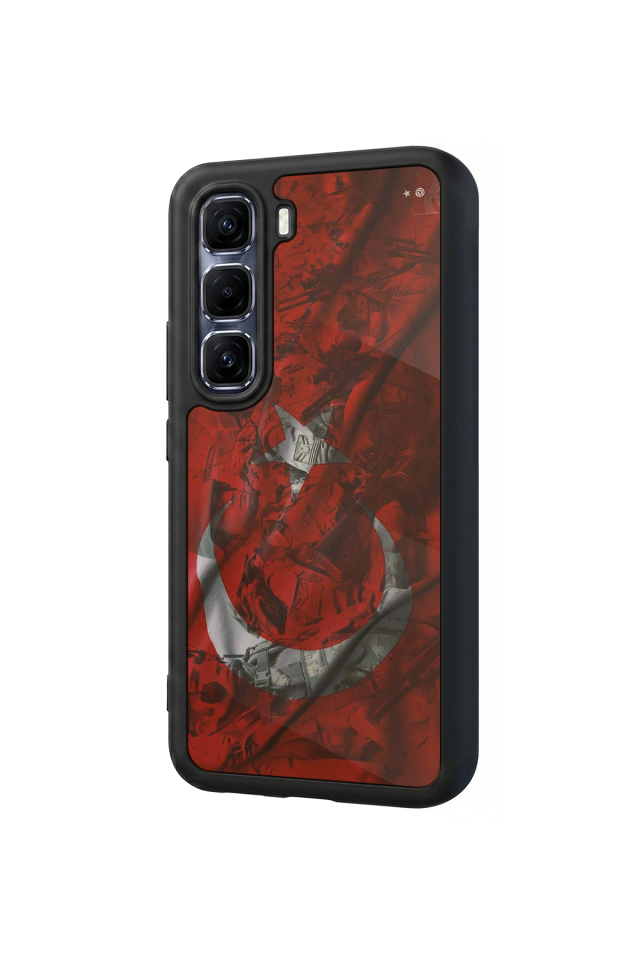Infinix Hot 60 Pro Plus Uyumlu Türk Bayragi Tasarımlı Glossy Premium Kılıf