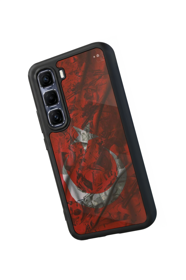 Infinix Hot 60 Pro Plus Uyumlu Türk Bayragi Tasarımlı Glossy Premium Kılıf