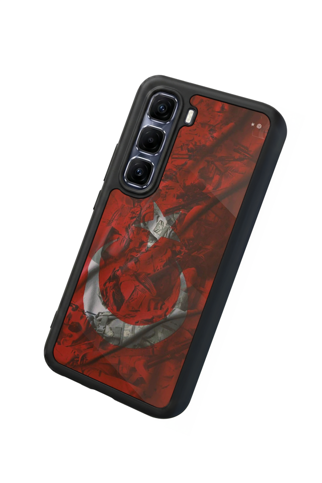 Infinix Hot 60 Pro Plus Uyumlu Türk Bayragi Tasarımlı Glossy Premium Kılıf