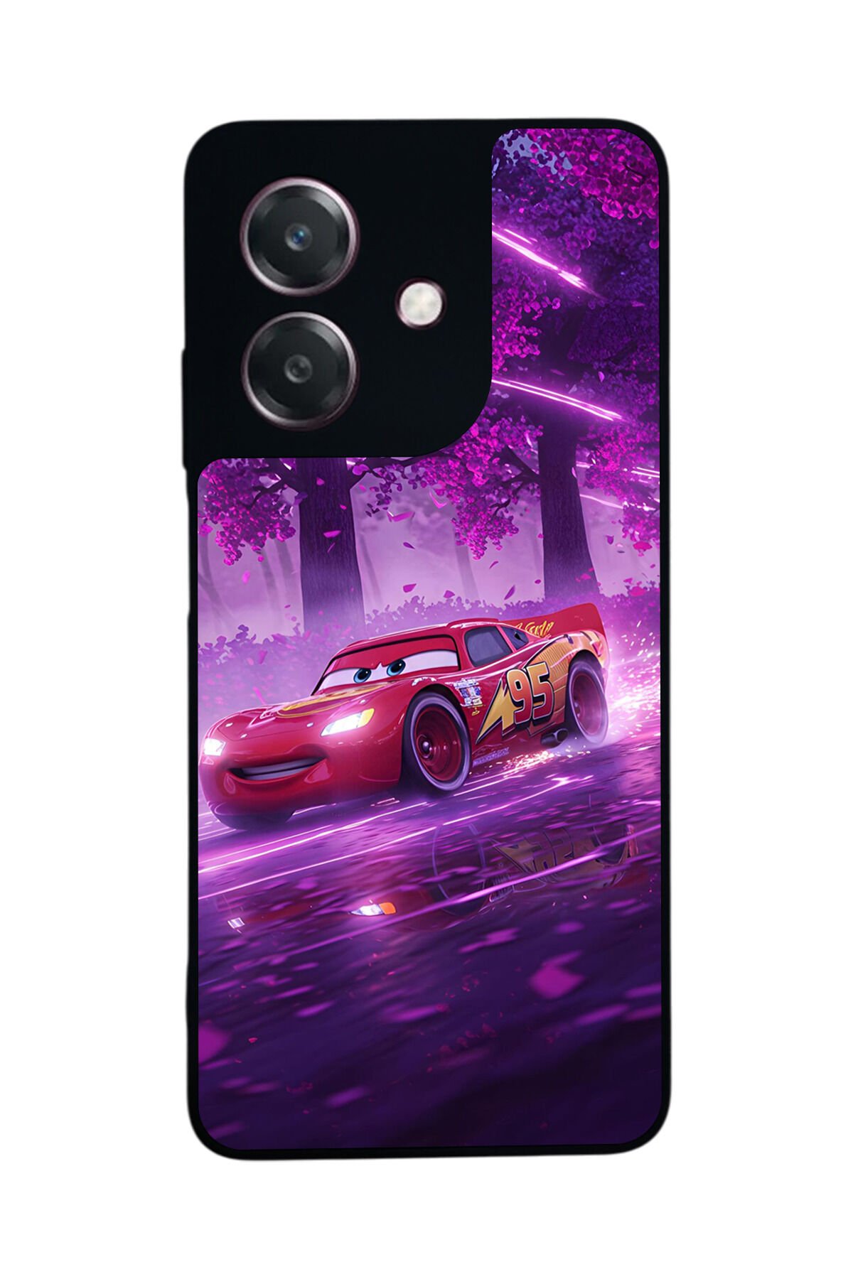 Oppo A3 5G Uyumlu Şimsek McQueen Tasarımlı Glossy Premium Kılıf