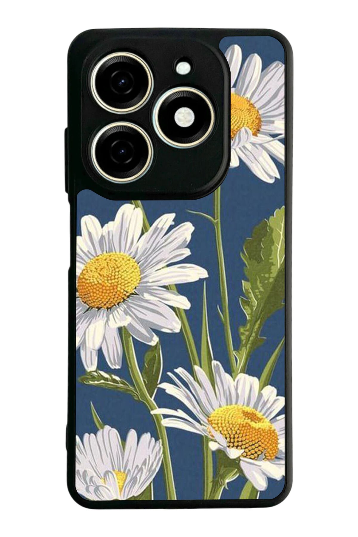 Tecno Spark 20/20C Uyumlu Papatya Tasarımlı Glossy Premium Kılıf