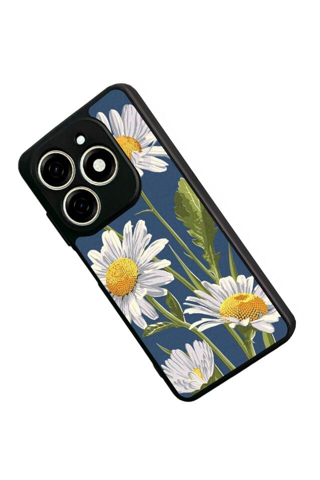 Tecno Spark 20/20C Uyumlu Papatya Tasarımlı Glossy Premium Kılıf