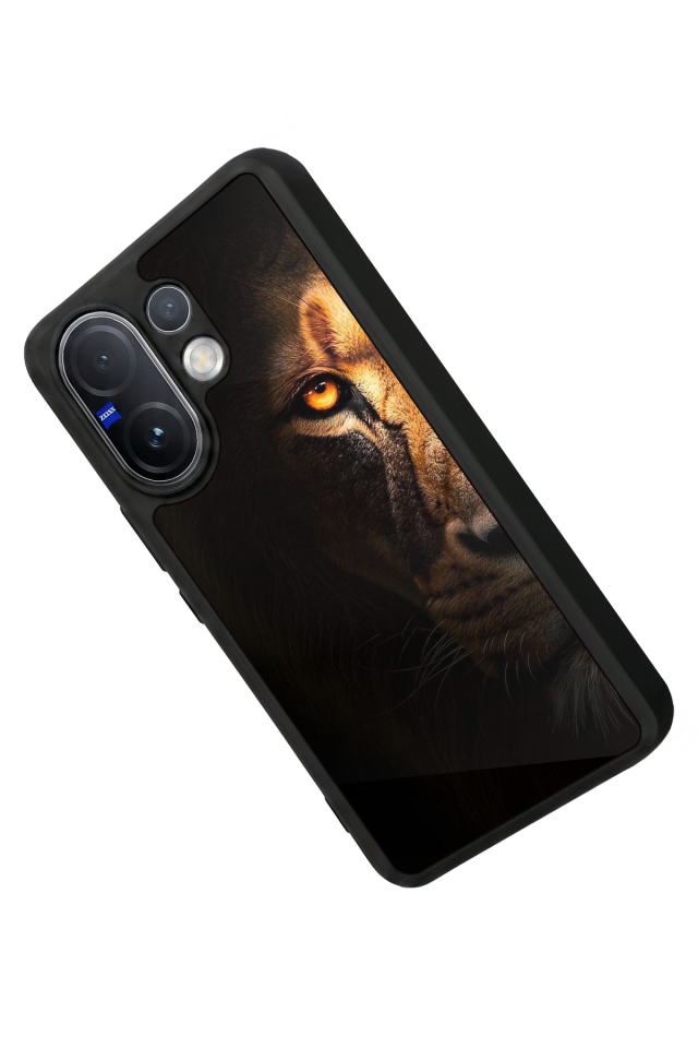 Vivo V60 Uyumlu Aslan Tasarımlı Glossy Premium Kılıf