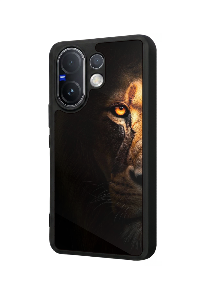Vivo V60 Uyumlu Aslan Tasarımlı Glossy Premium Kılıf