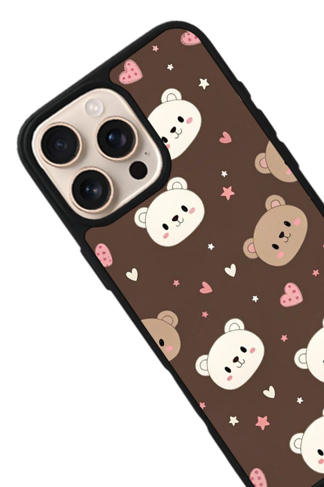 iPhone 14 Pro Max Uyumlu Ayı Tasarımlı Glossy Premium Kılıf