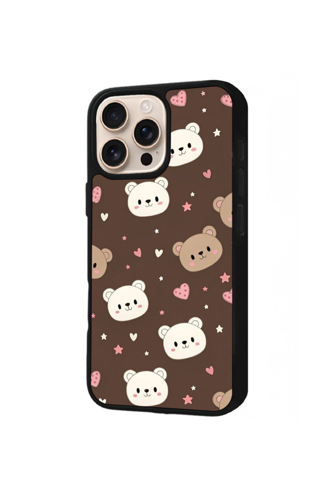 iPhone 14 Pro Max Uyumlu Ayı Tasarımlı Glossy Premium Kılıf