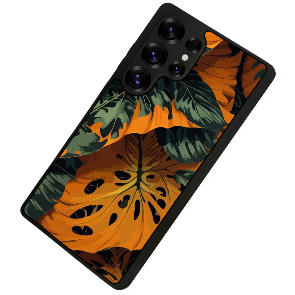 Samsung Galaxy S25 Ultra Uyumlu Botanik Tasarımlı Glossy Premium Kılıf