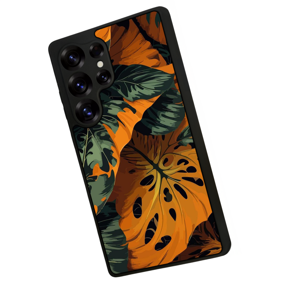Samsung Galaxy S25 Ultra Uyumlu Botanik Tasarımlı Glossy Premium Kılıf