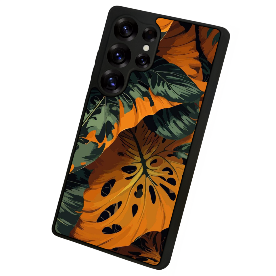 Samsung Galaxy S25 Ultra Uyumlu Botanik Tasarımlı Glossy Premium Kılıf
