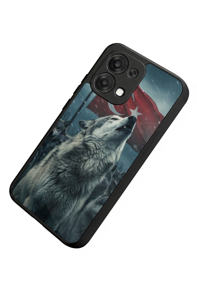 Oppo A6 Pro Uyumlu Bozkurt Tasarımlı Glossy Premium Kılıf