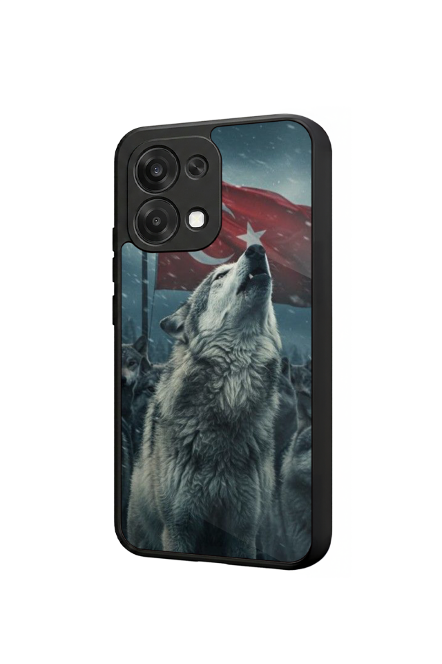 Oppo A6 Pro Uyumlu Bozkurt Tasarımlı Glossy Premium Kılıf