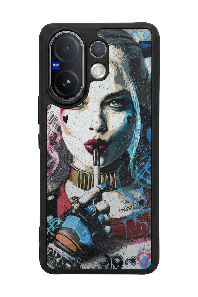 Vivo V60 Uyumlu HarleyQueen Tasarımlı Glossy Premium Kılıf