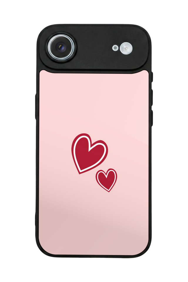 iPhone 17 Air Uyumlu Kalp Love Tasarımlı Glossy Premium Kılıf