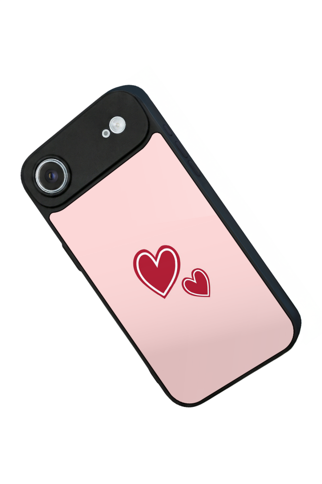 iPhone 17 Air Uyumlu Kalp Love Tasarımlı Glossy Premium Kılıf