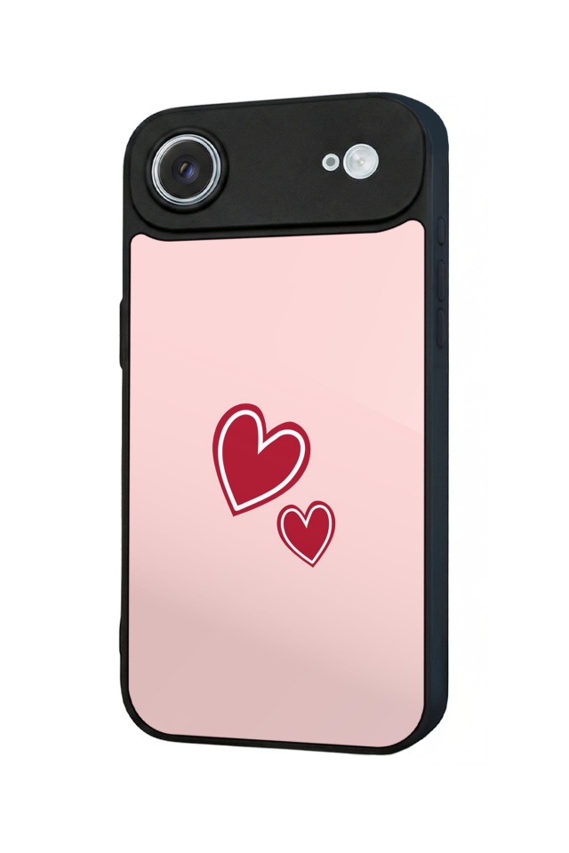 iPhone 17 Air Uyumlu Kalp Love Tasarımlı Glossy Premium Kılıf